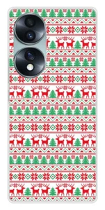 Coque en silicone imprimée compatible Huawei Honor 70 Pull de Noël blanc - Picture 1 of 3
