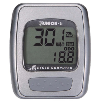 CICLOCOMPUTER CONTACHILOMETRI BICI MTB CON FILO 8 FUNZIONI OROLOGIO VELOCITA' - Immagine 1 di 2