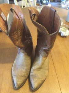 Stivali da cowboy western vintage Nocona in pelle marrone chiaro taglia 10,5 - Foto 1 di 7