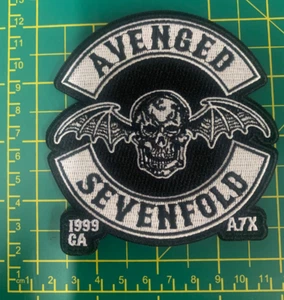 AVENGED SEVENFOLD DEATHBAT CUT OUT SEW OR IRON ON PATCH OFFICIALLY LICENSED - Picture 1 of 8