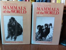 Walker's Mammals of the World 4th edition Vols I & II, 1983, Dust Jacket, Nowak