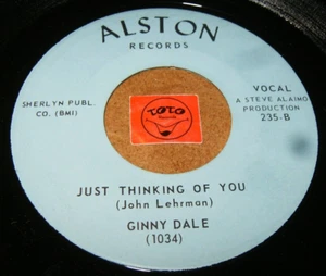 GINNY DALE - JUST THINKING OF YOU - WISHFUL / LISTEN - TEEN GIRL POPCORN - Picture 1 of 2