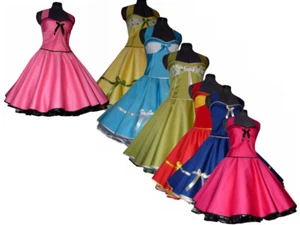 Vestido enagua años 50 vestido de baile muchos colores corsé consagración juvenil baile de graduación a medida - Imagen 1 de 6