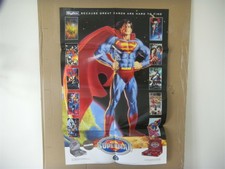 MAN OF STEEL TRADING CARD SET DC COMICS 32 X 21 FOLDED PROMO POSTER 1994