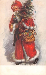 POSTKARTE GRUSS VATER WEIHNACHTSBAUM GESCHENKE - Bild 1 von 2