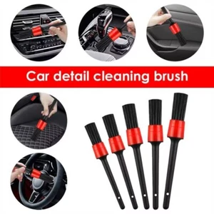 5PCS Ultra-soft Car Detailing Brush Interior Dust Cleaning Tool Auto Brush Black - Picture 1 of 14