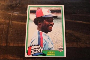 JERRY WHITE MONTREAL EXPOS  AUTOGRAPHED CARD - Picture 1 of 1