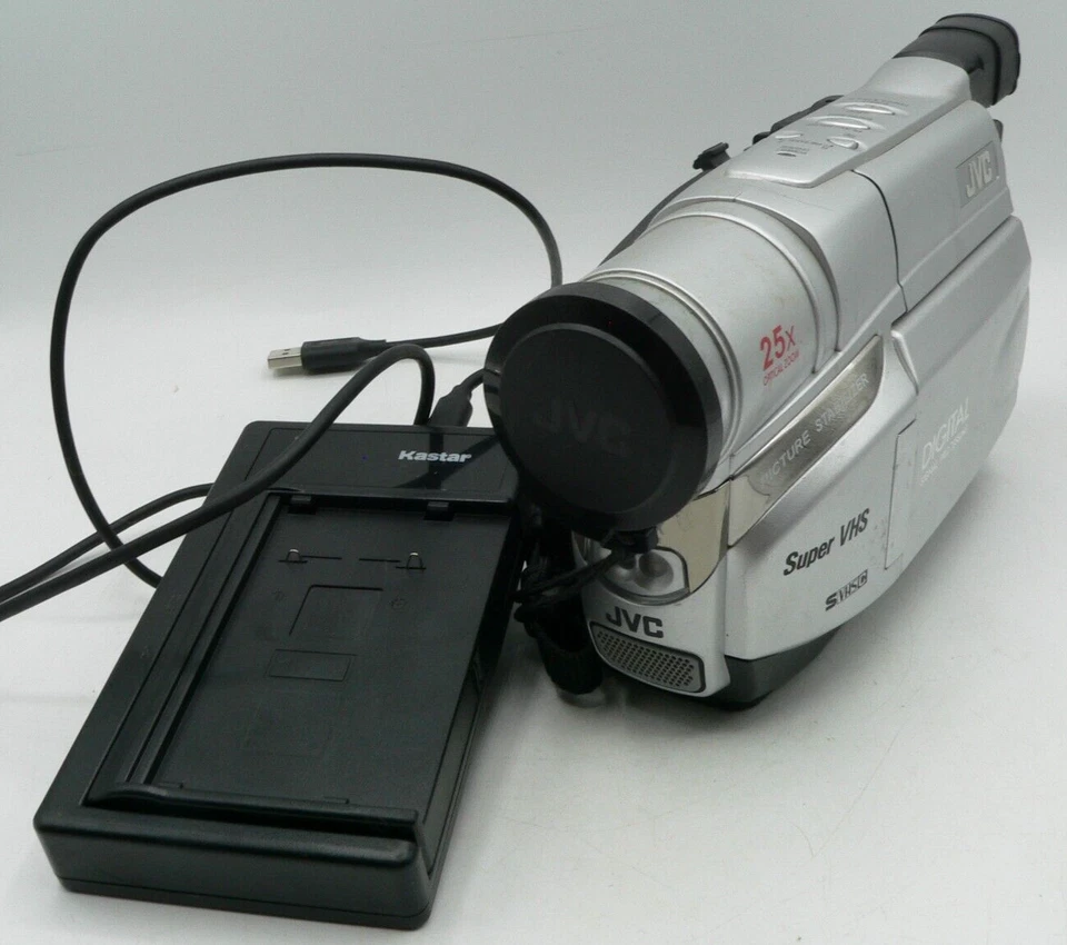 JVC GR-SXM37U COMPACT SUPER VHS-C CAMCORDER 25X OPTICAL ZOOM w Charger Read Desc - Image 1 of 4