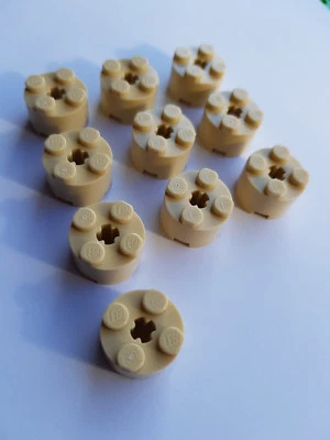 Lego 10 x 3941 Básico Redondo Piedra 2 x 2 Beige 4125220 (GB) Tan Star Wars - Imagen 1 de 2