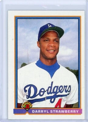 1991 Bowman Darryl Strawberry #609 Los Angeles Dodgers Baseball Card - Image 1 of 4
