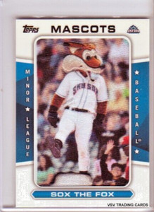 Sox the Fox, 2013 Topps Pro Debut Minor League Mascot Patch Card #MAS-STF,  /120