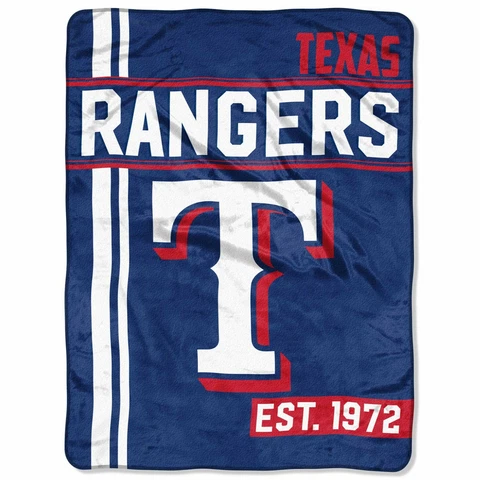 Texas Rangers MLB 46" x 60" Walk Off Micro Raschel Throw Blanket Cover