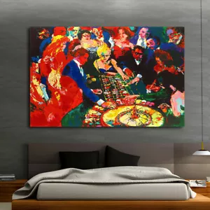 Home Wall Art Poster Print Decor Canvas Painting LeRoy Neiman Roulette II 16x20 - Picture 1 of 7