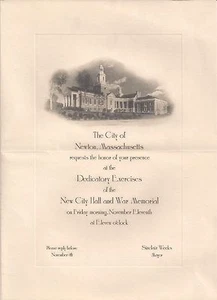 Newton, Mass. Widmungsübungen der NEUEN STADT & KRIEGERDENKMAL 11.11.1932 - Bild 1 von 1