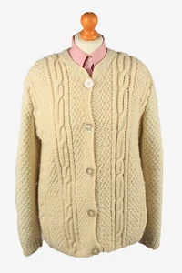 Cárdigan de punto con cable para mujer grueso beige M-IL2192 - Imagen 1 de 4