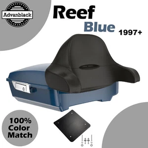 For 97+ Harley/Softail REEF BLUE Rushmore Chopped Tour Pack Wrap Around - Imagen 1 de 12