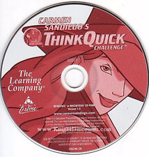 Carmen Sandiego Think Quick Challenge Educational Game - Windows PC & Mac NEW CD