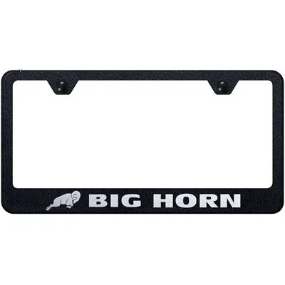 Dodge Big Horn Laser Etched Logo Stainless Steel License Plate Frame - Image 1 of 2