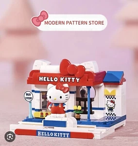 Sanrio Assembled Toy Building Blocks Hello Kitty Modern Fashion Shop - Picture 1 of 4