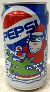 Banco de monedas lata de aluminio Pepsi Cola Santa Claus vacaciones refresco pop 12 OZ - Imagen 1 de 6