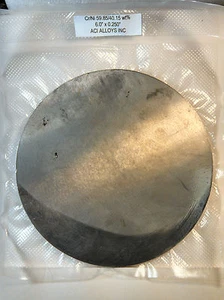 Sputter target: Chromium/Nickel Cr/Ni 60/40 wt% 6.00" dia x 0.25" thk, 99.99% - Picture 1 of 1