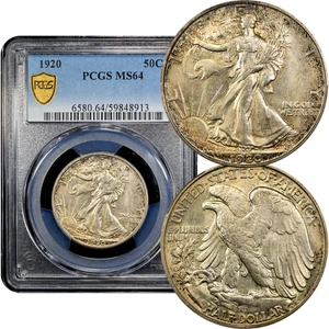 1920 Walking Liberty Half Dollar 50c PCGS MS64  - Bild 1 von 5