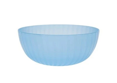 Set of 4 | MAINSTAYS Plastic 38oz Cereal Bowls, Round Swirl Translucent • Blue - Image 1 of 4