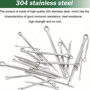 100 Pc 304 Stainless Steel Premium Cotter Pin Set 4mm Dia 20mm Length SMD - Picture 1 of 6
