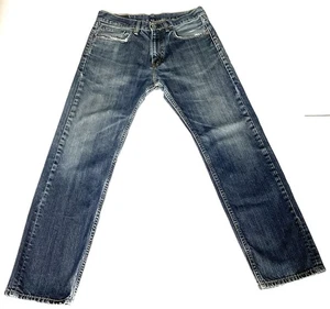 Pantalones de mezclilla rectos azules Levis 505 32x32 lavado medio usados  - Imagen 1 de 12
