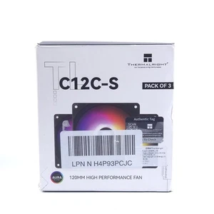 Thermalright TL-C12C-S X3 CPU Fan 120Mm ARGB Case Cooler Fan, 4Pin PWM Silent Co - Afbeelding 1 van 5