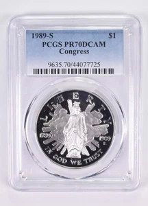 PR70 1989-S Congress Bicentennial Commemorative Dollar PCGS Blue Label *1287 - Picture 1 of 5