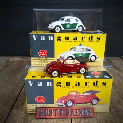 Lledo Vanguards Bundle, 2 VW Beetle, Cabriolet/Police, Made in UK - Image 1 of 4