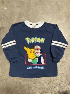Rare Vintage Pokémon Youth Size 6 Pullover 90s Nintendo Made In USA Sweatshirt - Picture 1 of 7