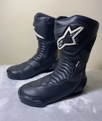 Alpinestars SMX-6 V2 DRYSTAR Durable Boots Black/White US Size 8 EU:42 - Image 1 of 4
