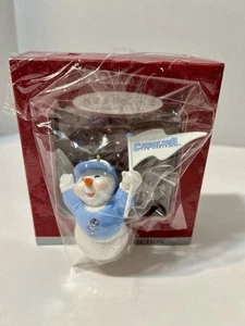 Hallmark Ornament Collegiate Collection North Carolina Tar Heels 1998 muñeco de nieve - Imagen 1 de 5