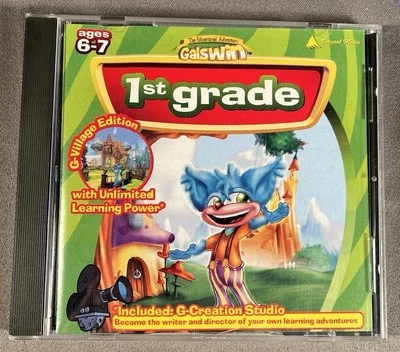 Galswin 1st Grade Curriculum Ages 6-7 PC Game Software G-Village Edition 2002 - Image 1 of 4