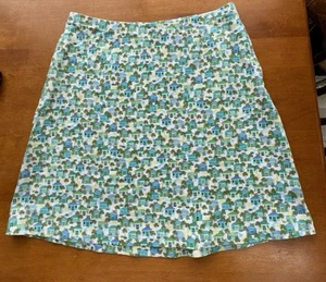 J Jill Skirt Womens M Tropical Beach Vacation Pull-on Cotton Stretch Pockets - Picture 1 of 8