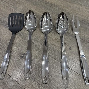 Oneida Küchenutensilien Konvolut Löffel Gabel Pfannenwender 5 Teile insgesamt - Bild 1 von 9