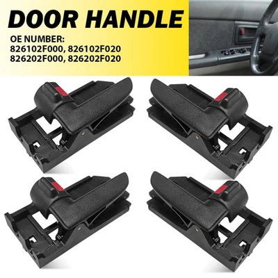 Manija de puerta interior 4 piezas delantera trasera derecha derecha negra para KIA 04-09 Spectra Spectra5 Foto 1 de 4