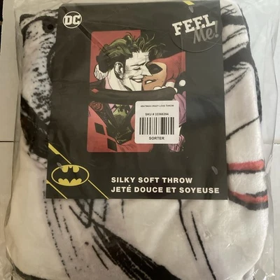 DC Comics Joker & Harley Quinn 46" X 60" LIGERO Manta Northwest Nueva Foto 1 de 4