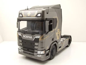 Scania R-Serie Topline Trattore 2019 Grigio Metallizzato Modellino 1:18 Premium - Foto 1 di 9