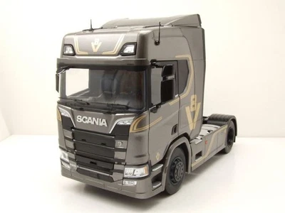 Scania R-Serie Topline Trattore 2019 Grigio Metallizzato Modellino 1:18 Premium - Immagine 1 di 4
