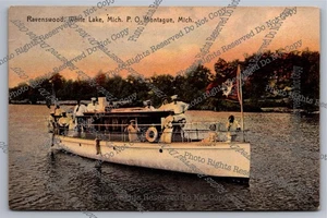 Antike Postkarte 1908 Ravenswood White Lake Michigan P O Montague Michigan  - Bild 1 von 14