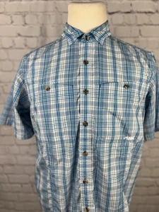 Mountain Khakis Short Sleeve Shirt Men Medium Relaxed Fit 100%Polyester Pockets - Picture 1 of 12