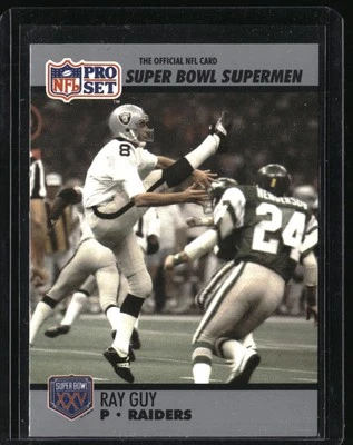 1990-91 Pro Set Super Bowl XXV Silver Anniversary Commemorative #116 Ray Guy - Image 1 of 2