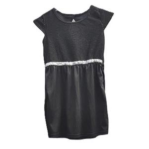 George Kid's Girl's Dress Black with Silver Sparkly Glitter Size Medium 7-8 - Picture 1 of 8