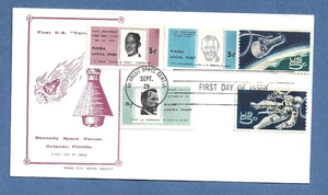 U.S TWIN STAMP FDC SEP 29,1967 KSC SPACE CITY COVER NASA - Picture 1 of 1