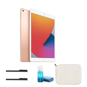 Apple 10.2 Inch iPad (32GB, Wi-Fi Only, Gold) MYLC2LL/A with White Sleeve - Picture 1 of 1