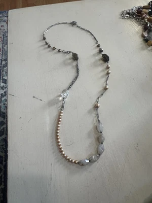 Retired Silpada Asymmetrical Mixed-Stone Necklace - Image 1 of 4