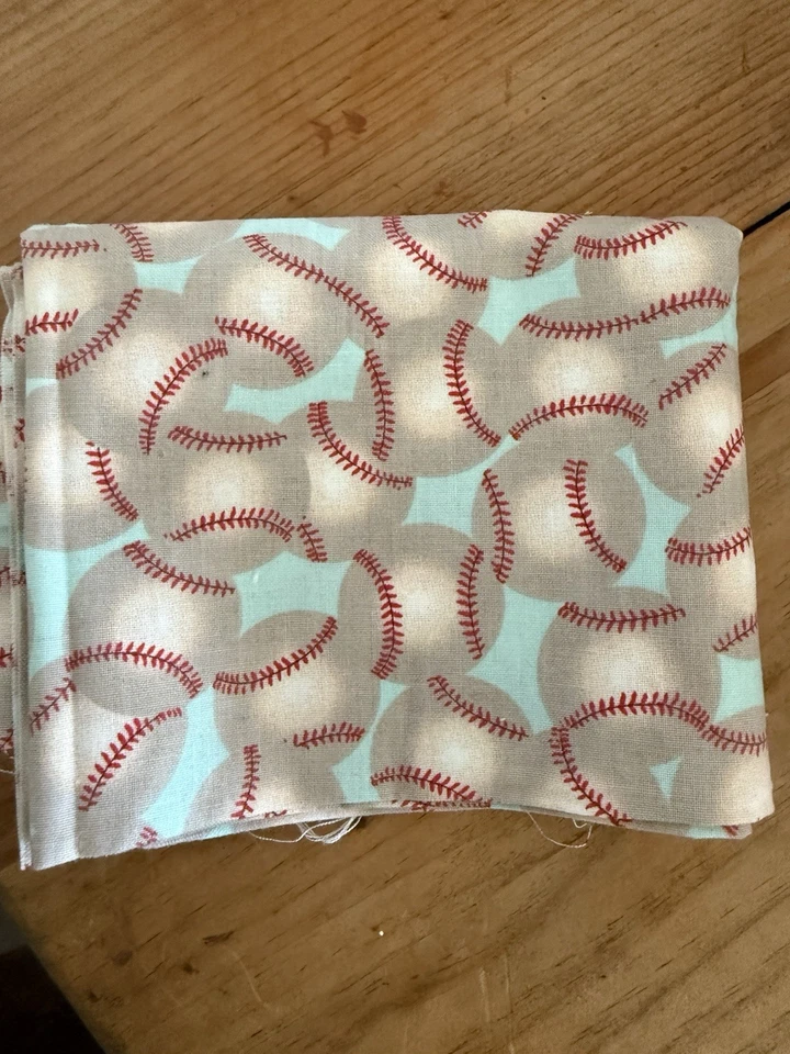 David Textiles Assorted Design Fat Quarter 18" x 21" 100% Cotton Fabric baseball - Image 1 of 1